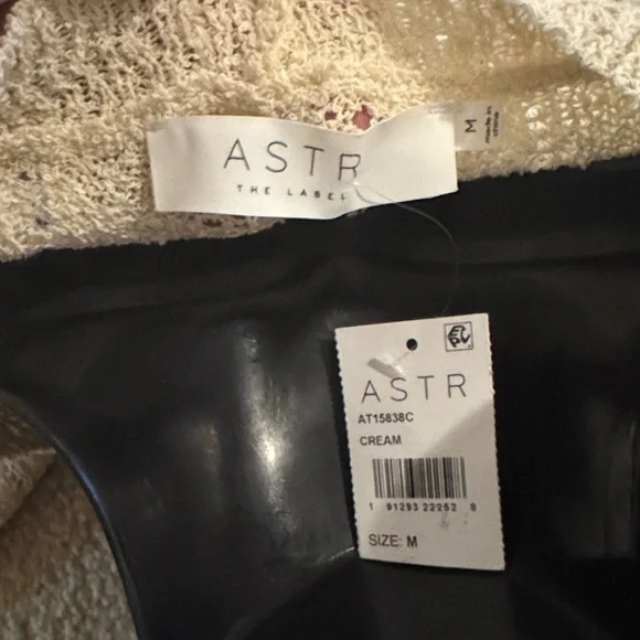 Astr Beige V-Neck Women's Sweater - Picture 3 of 6